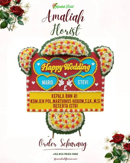 Papan Bunga Pernikahan Tenonan